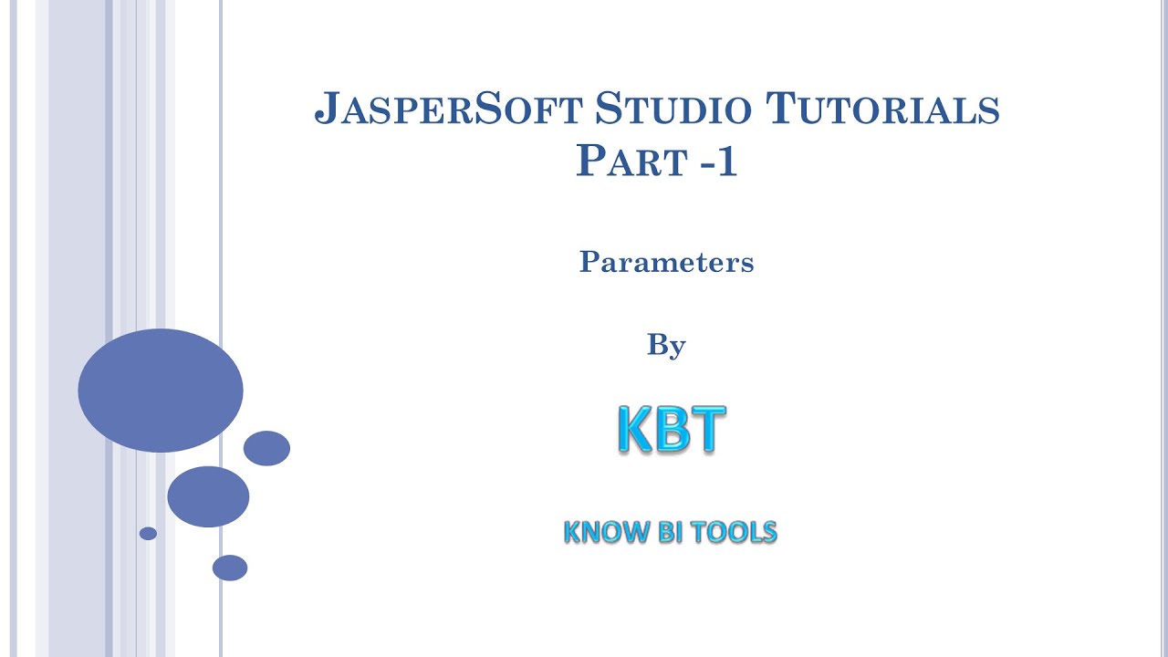 JasperSoft Parameters Properties and Usage - YouTube