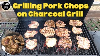 Grilling Pork Chops on the Charcoal Grill with Natural Sounds
