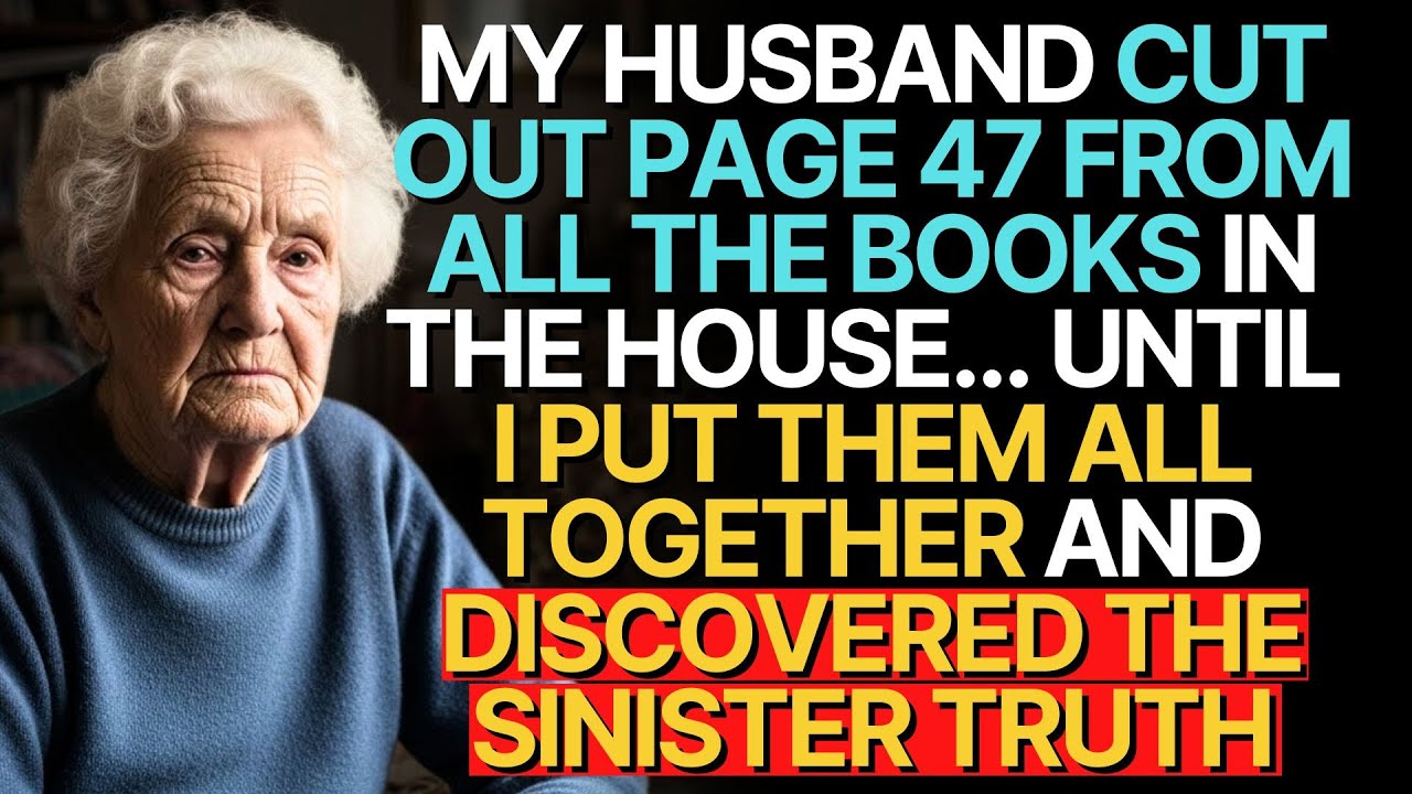 MY HUSBAND CUT OUT PAGE 47 FROM ALL THE BOOKS… UNTIL I PUT THEM TOGETHER 👵🥀 STORY ABOUT THIS GRANDMA