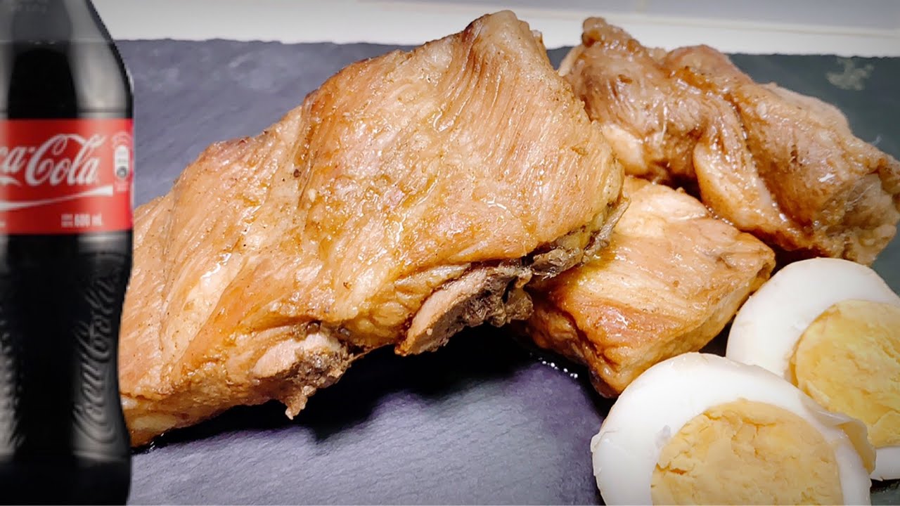 Costillas de Cerdo a la COCACOLA ideal para RAMEN! con huevo salsa soja