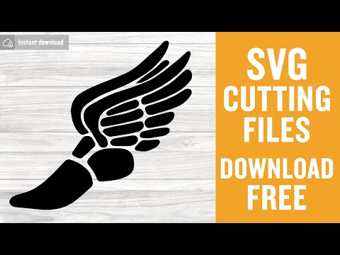 Black Winged Running Shoe Svg Free Cutting Files for Cricut Silhouette Instant Download