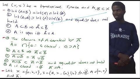 Lecture 5: Interior, Neighborhood, and Closure (Definition, Worked Examples and Theorems).