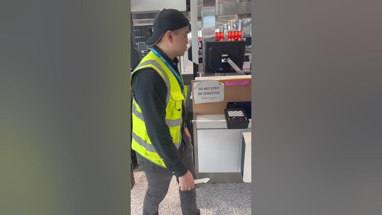 EWR New Terminal A SITA Self Bag Drop Demo YouTube