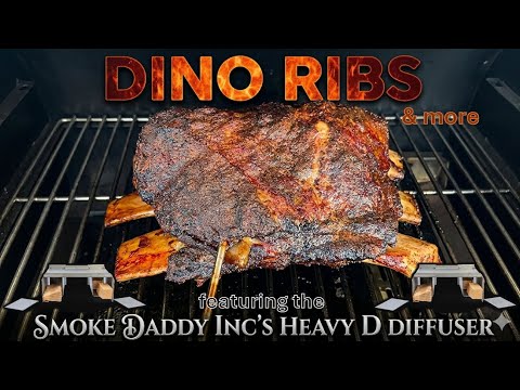 DINO Ribs & more | Smoke Daddy Heavy D Diffuser #smoker #ribs #pelletgrill #beef