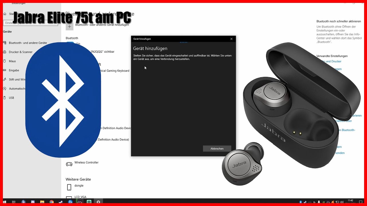 Jabra Elite 75t Mit Pc Verbinden Jabra Kopfhörer Elite Active 75t - Am PC - Erfahrungen - [GER] - YouTube
