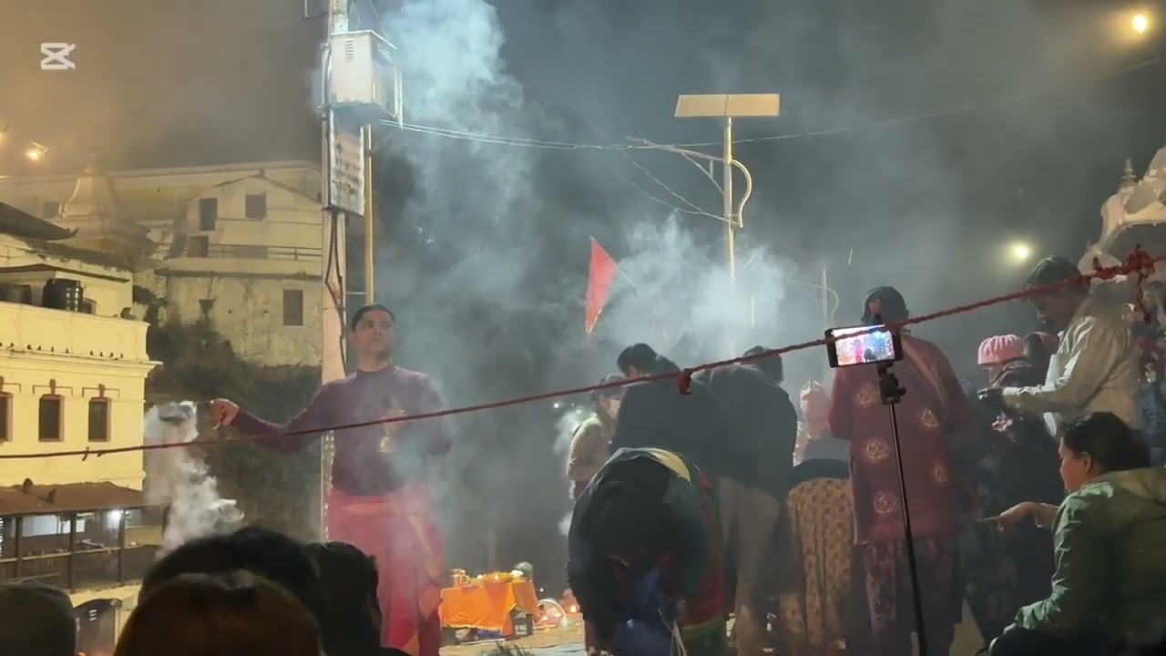 Pashupatinath Aarati in evening time 🕉🙏❤️❤️❤️#vibes #godsplan #aarati #firsttime 