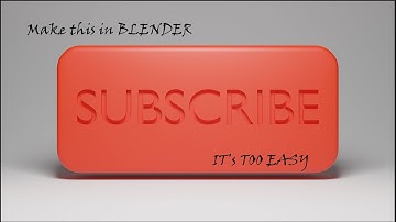 Make a Subscribe Button in Blender!