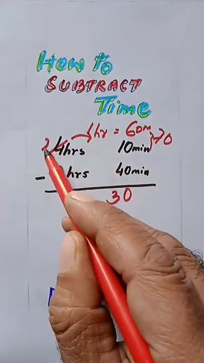 How to subtract time#MathMarrow#Math shorts