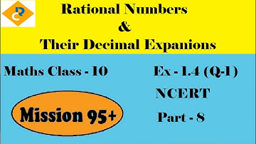 Revisiting Rational Numbers and Their Decimal Expansion|NCERT  Class-10| Ex 1.4(Q-1) | Real Numbers