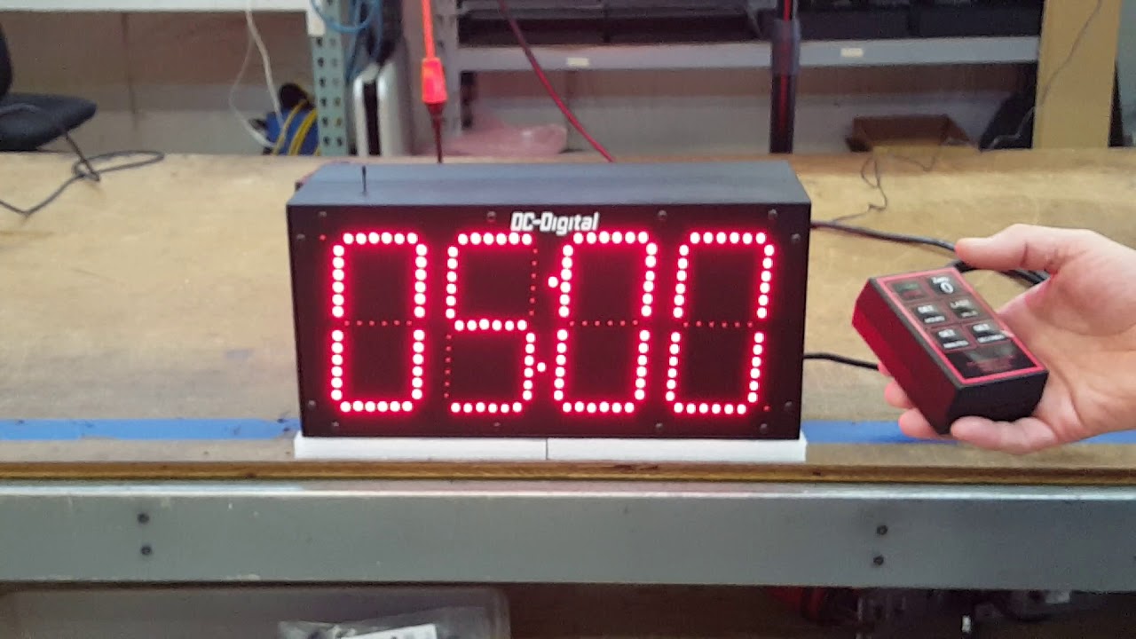 DC-60T-DN-W-IN (Double Sided Wireless Countdown Timer) - YouTube