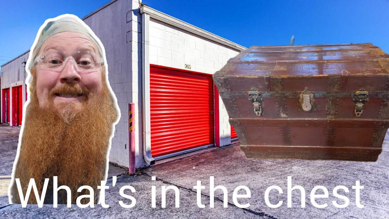 Searching a chest that was left in an abandoned storage unit - YouTube
