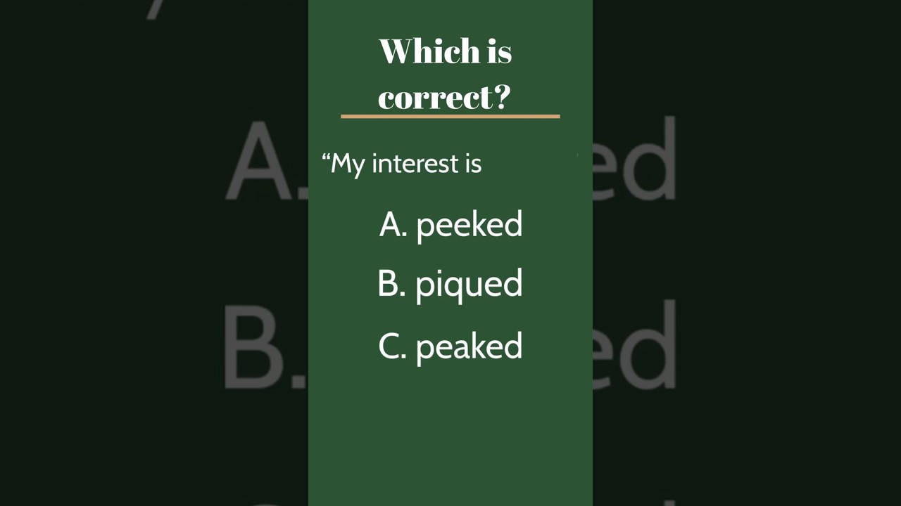 This One Can Be Tricky - Vocabulary Quiz