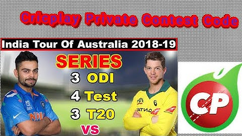Cricplay Private Contest Code AUS VS IND 21 Nov 2018