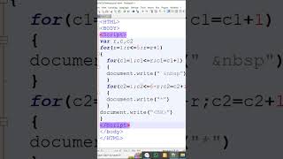 Pattern Program 6 in JavaScript