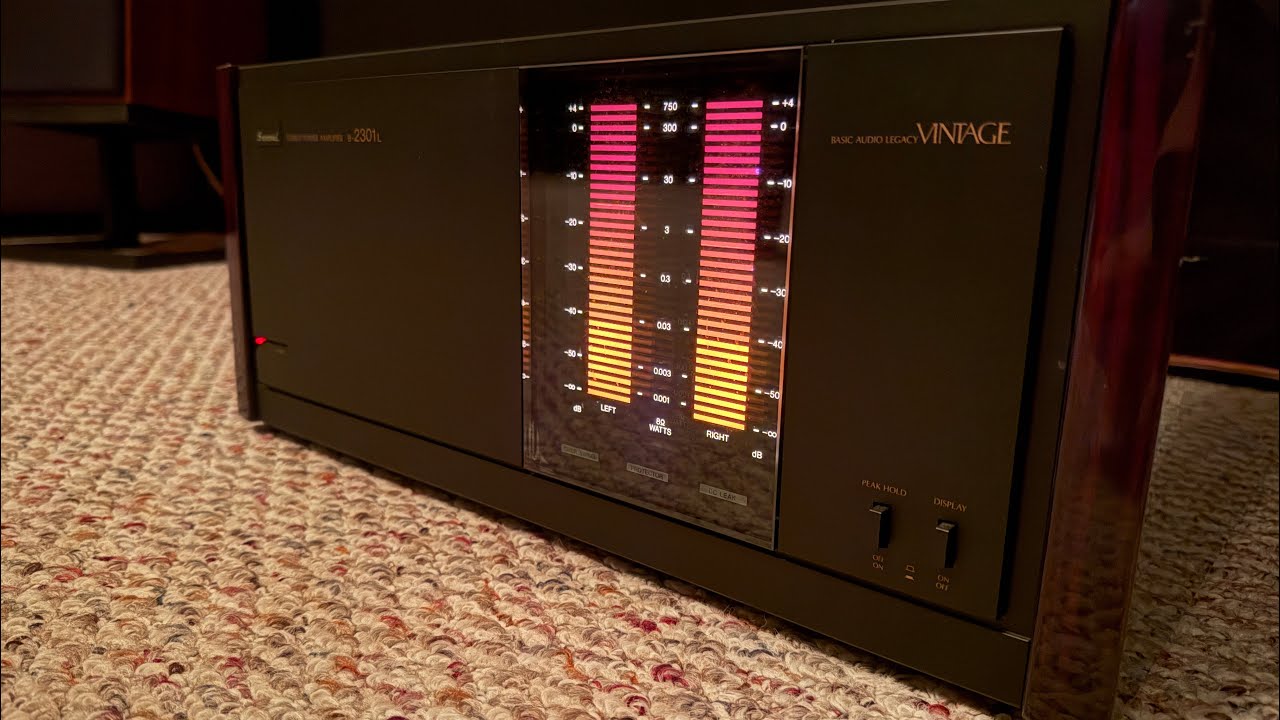 1985 Sansui B-2301L power amp - YouTube