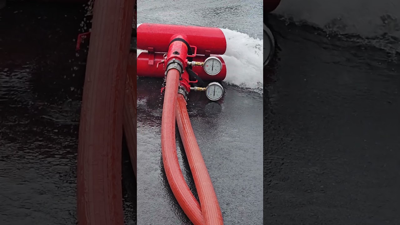 Fire pump test at 750 gallons per minute 