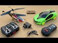 Best RadioControl RC Flying Helicopter with RC 3D Light Airbus A380 and RC Car Unboxing and Testing