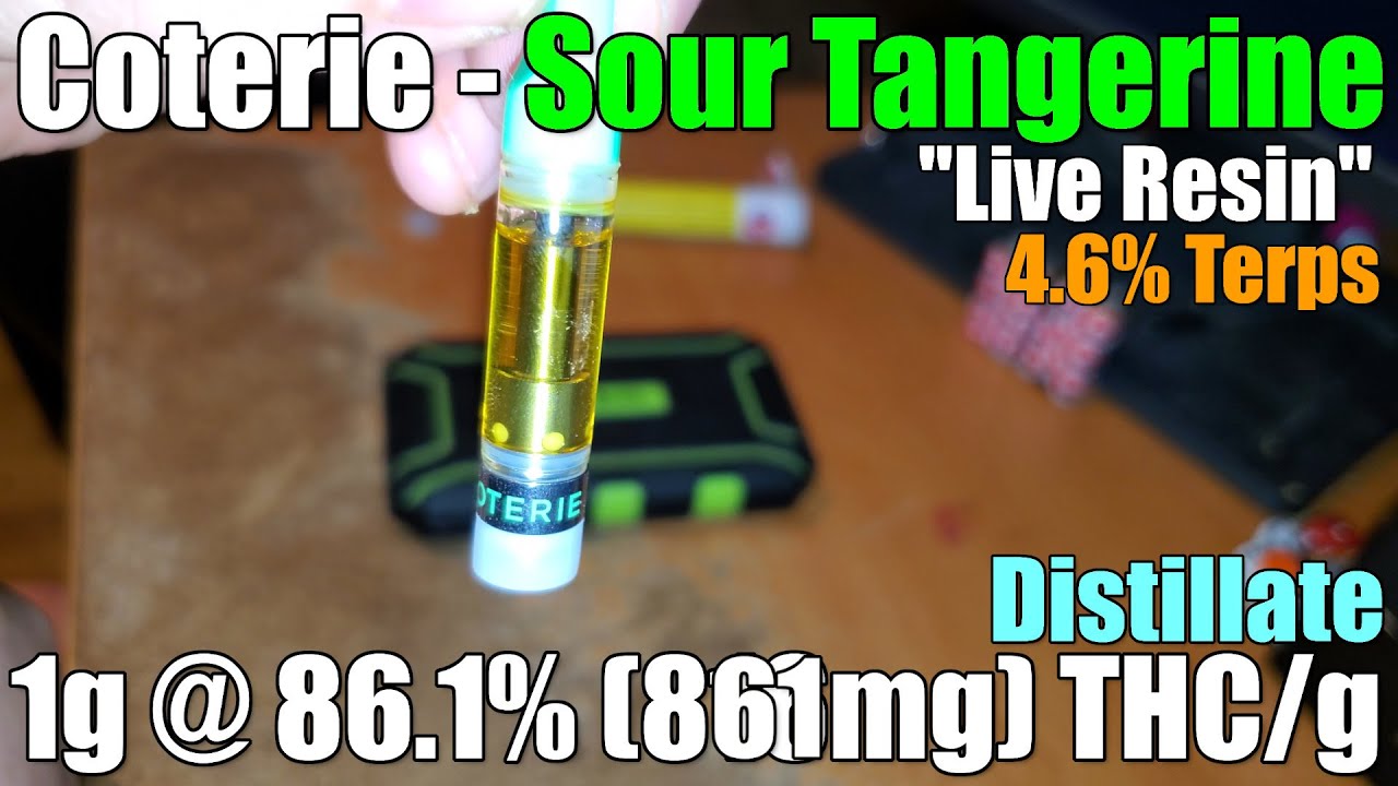 Coterie - Sour Tangerine "Live Resin" 510 Cart - Unboxing Review - 1g @ 86.1% THC | 4.6% Terps