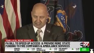 PA bill to speed up access and provide more state funding to EMS, fire companies