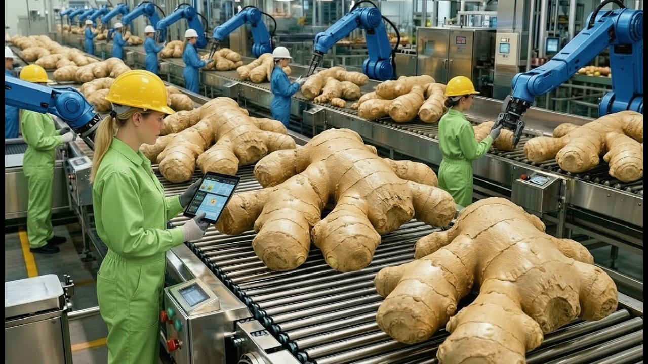 Inside a Modern American Ginger Factory From Farm to Golden Powder (Full Video Procedure)