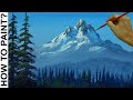 How to Paint Snow Mountain Easy Like Bob Ross in Acrylics