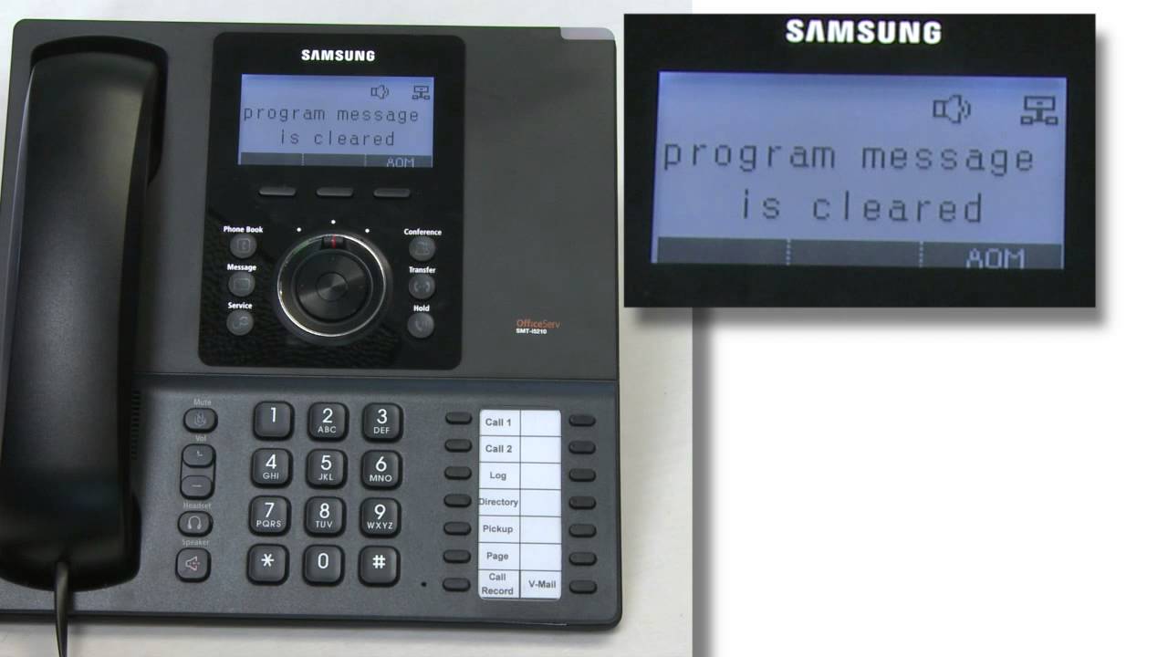How To Use the Programmed Message Function on a Samsung Telephone System