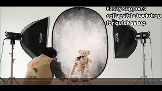How to install the pop-up collapsible backdrop stand?