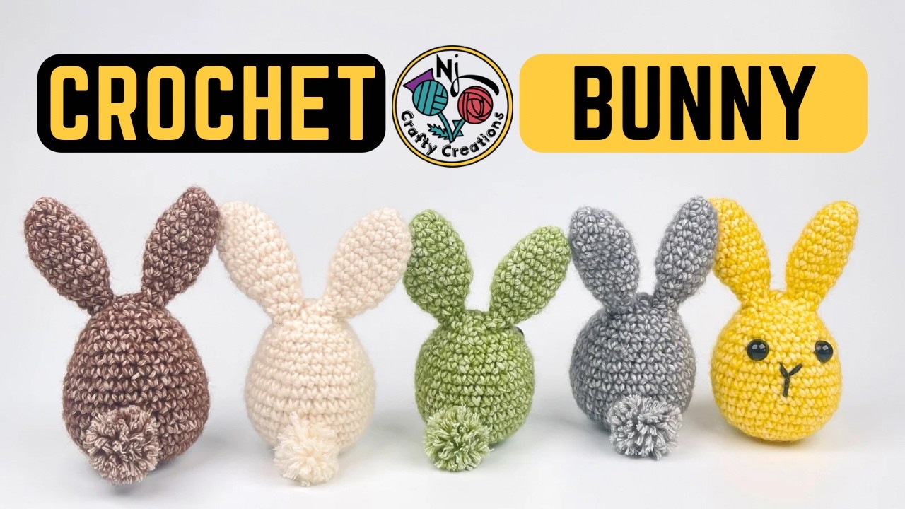 Youtube Crochet Rabbit Tutorial Easy Crochet Bunny Tutorial - Amigurumi Rabbit Tutorial with Pom Pom ...
