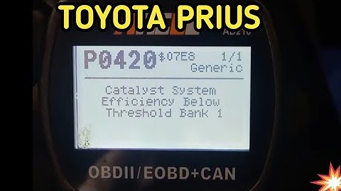 Toyota Prius P0420 Catalyst Efficiency Below Threshold Bank 1Coed Fixing