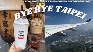 Bye Bye Taipei | Best bubble tea ever | Back to Hong Kong