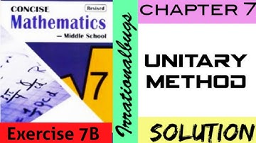 Ex. 8B | UNITARY METHOD|Selina #ICSE #unitarymethod #direct&inversevariation #class7 #Irrationalbugs