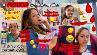a PERIOD week in my life!! *summer edition*  \/\/ what being on your period is ACTUALLY like!