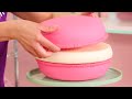 GIANT 8 LB French Macaron for Valentine's Day! | How To Cake It Step by Step