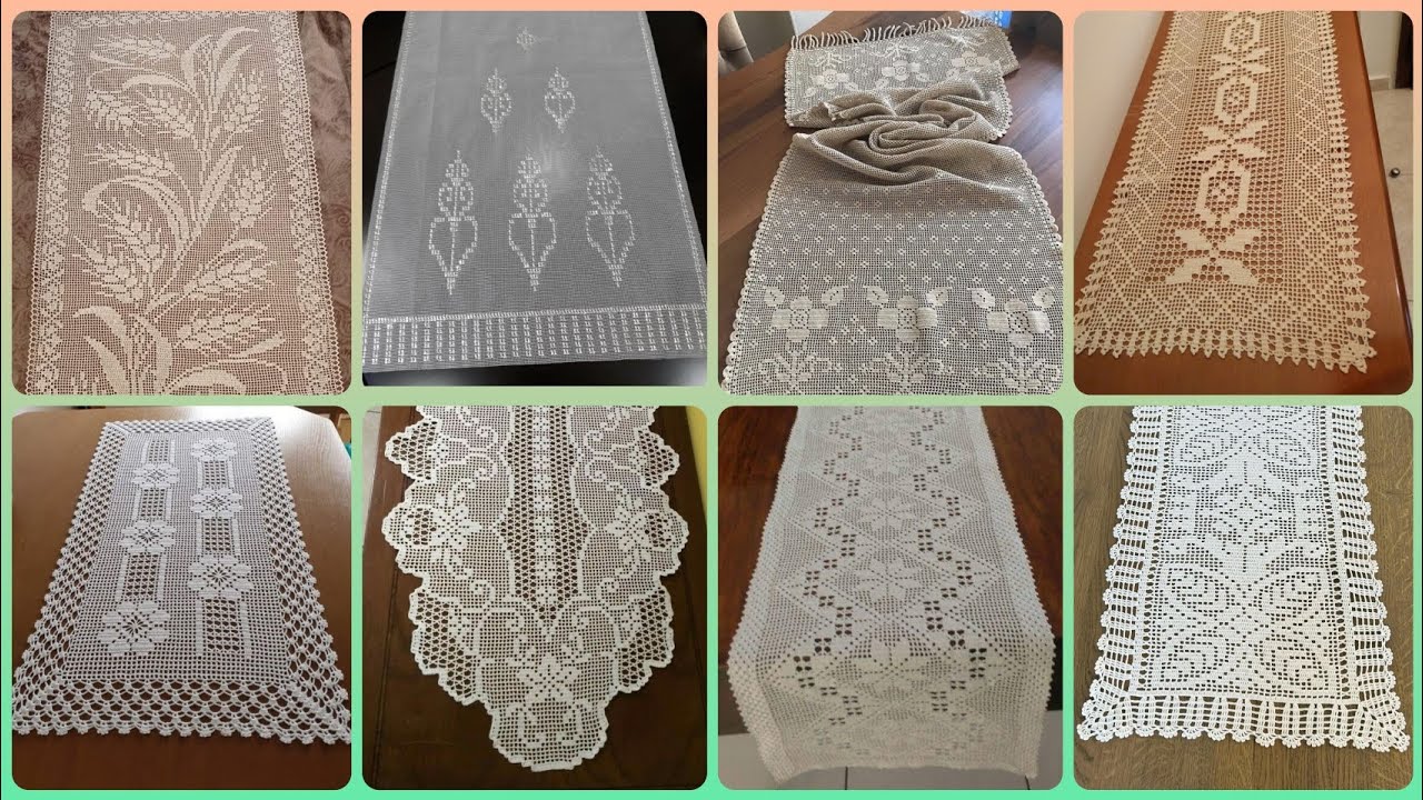 simple style crochet tablerunner ideas 