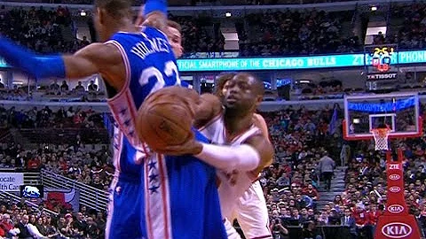 Dwyane Wade FAKES Out Defender Then Hits The Jumper!