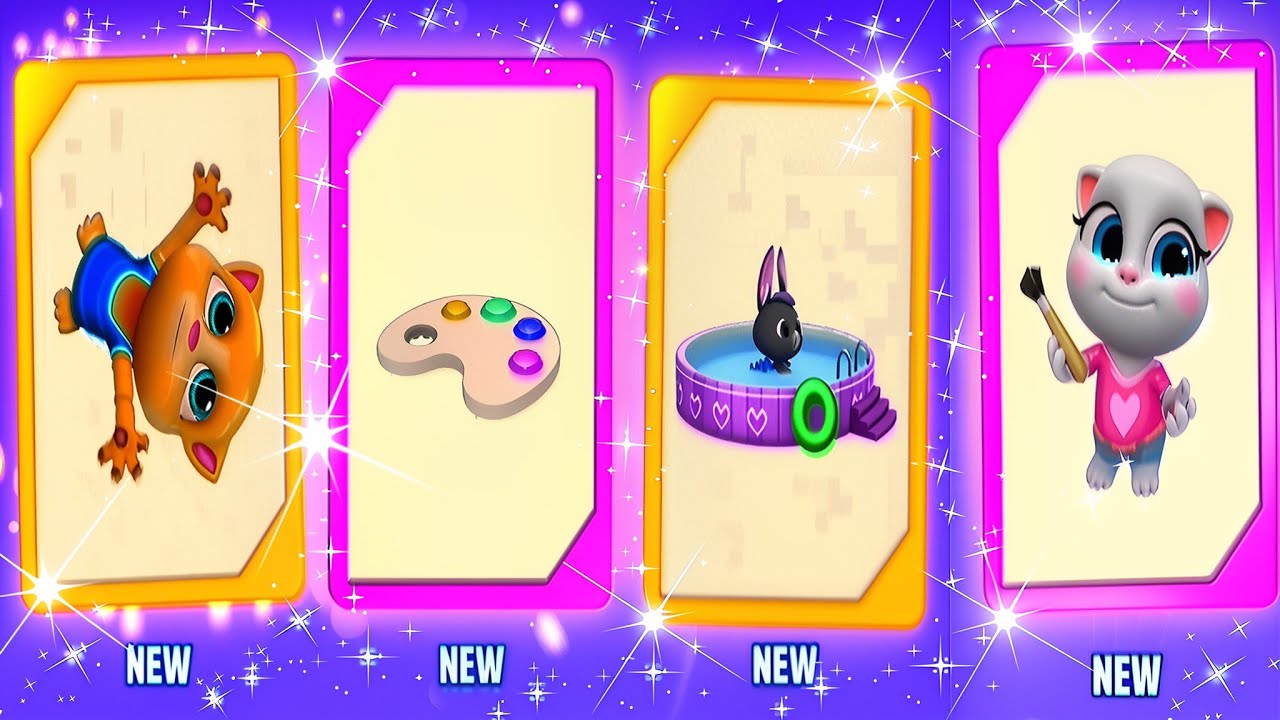 Talking Tom Sticker Set 🤩🤩Colourful Album's Stickers🥳🎉 Collection My Talking Tom Friends ...