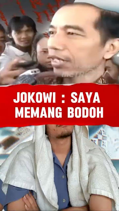 jokowi : saya memang bodoh #dialectique #dialektika #jokowi #mulyono #psi #kaesang #gibran