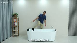 (2023)Empava-71AIS08 71 in. Luxurious Whirlpool Acrylic Alcove Bathtub