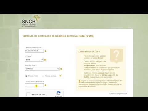 Como Emitir o CCIR - Certificado de Cadastro de Imóvel Rural