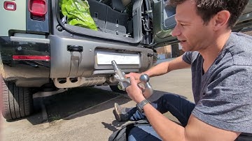 Land Rover Defender 130 detachable towbar (tow bar) installation