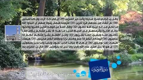 سورة المؤمنون قراءة الشيخ عمر عقيلان  أبو زهير