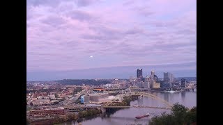 Pittsburgh, Pennsylvania. 11-2-17 Moon 97.8% 630-730 Pm 65 Time-Lapse.