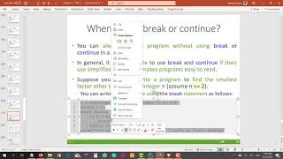 CPIT110 Chapter 5 (#69): 5.7 Keywords break and continue - Part 2 of 3