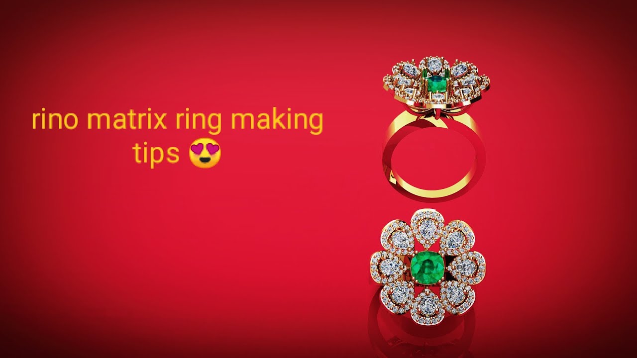 jewelry cad rino matrix tips #3d #cad #matrix - YouTube