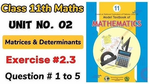 Class 11 Math Exercise 2.3 NBF Ex 2.3 Class 11 federal board FBISE Math National Book foundation