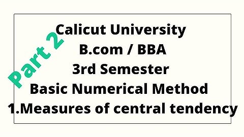 |BasicNumericalMethods|CalicutUniversity|3rdsem|B.com&BBA|module5|chapter1|Abin SpeakZ|