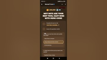 Why Bots are your best tools answers//Memefi easy wins with meme coins  Code answer 5 August 2024