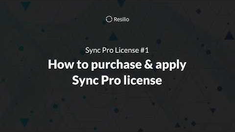 How to purchase & apply a Sync Pro license