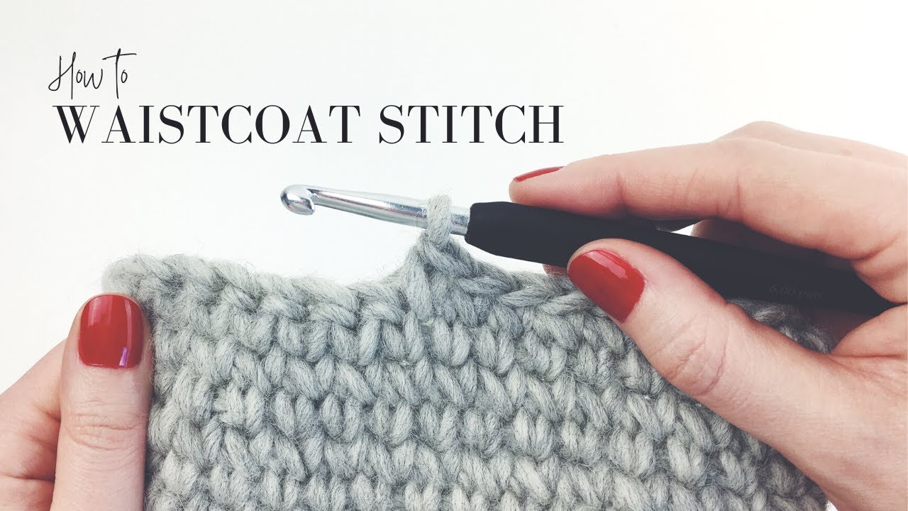 Crochet the knit stitch! Increase, decrease, flat AND in the round! (  Waistcoat / Split Stitch ) 