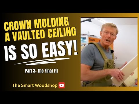 Crown Molding A Vaulted Ceiling Is So Easy Part 3 Youtube